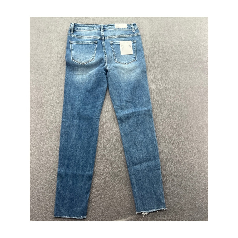 Vervet Jeans Womens Sz 30 Amber Mid-Rise Skinny Medium Wash Raw Hem - Picture 8 of 14